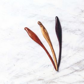 The Double Pandan Hair Sticks Handmade Wooden Hair Accessories