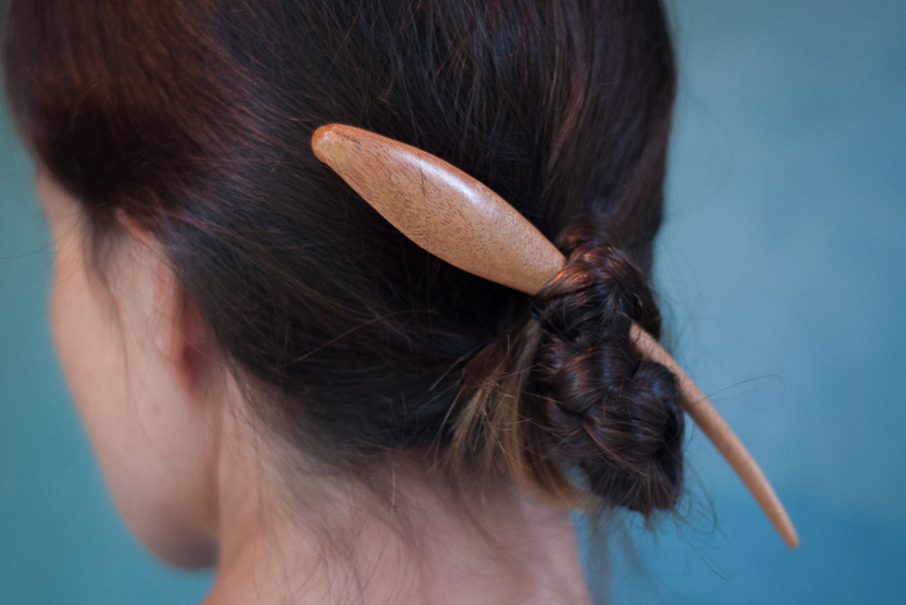 Gorgeous Celtic Knot bun half up hairstyle with a Macie Hair Stick from  Lilla Rose. Smooth metal hair stick available in… | Metallic hair, Hair  styles, Half up hair